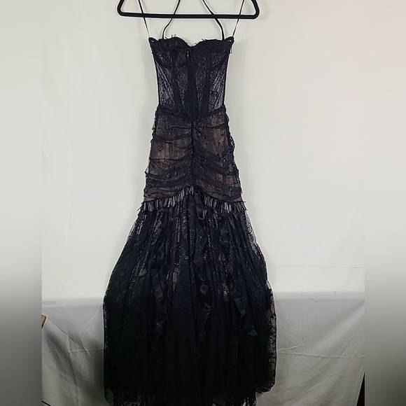 NWT $1100 PATBO Gossamer Corset Maxi Dress Black Sz 2 STUNNING!!! - Picture 11 of 14